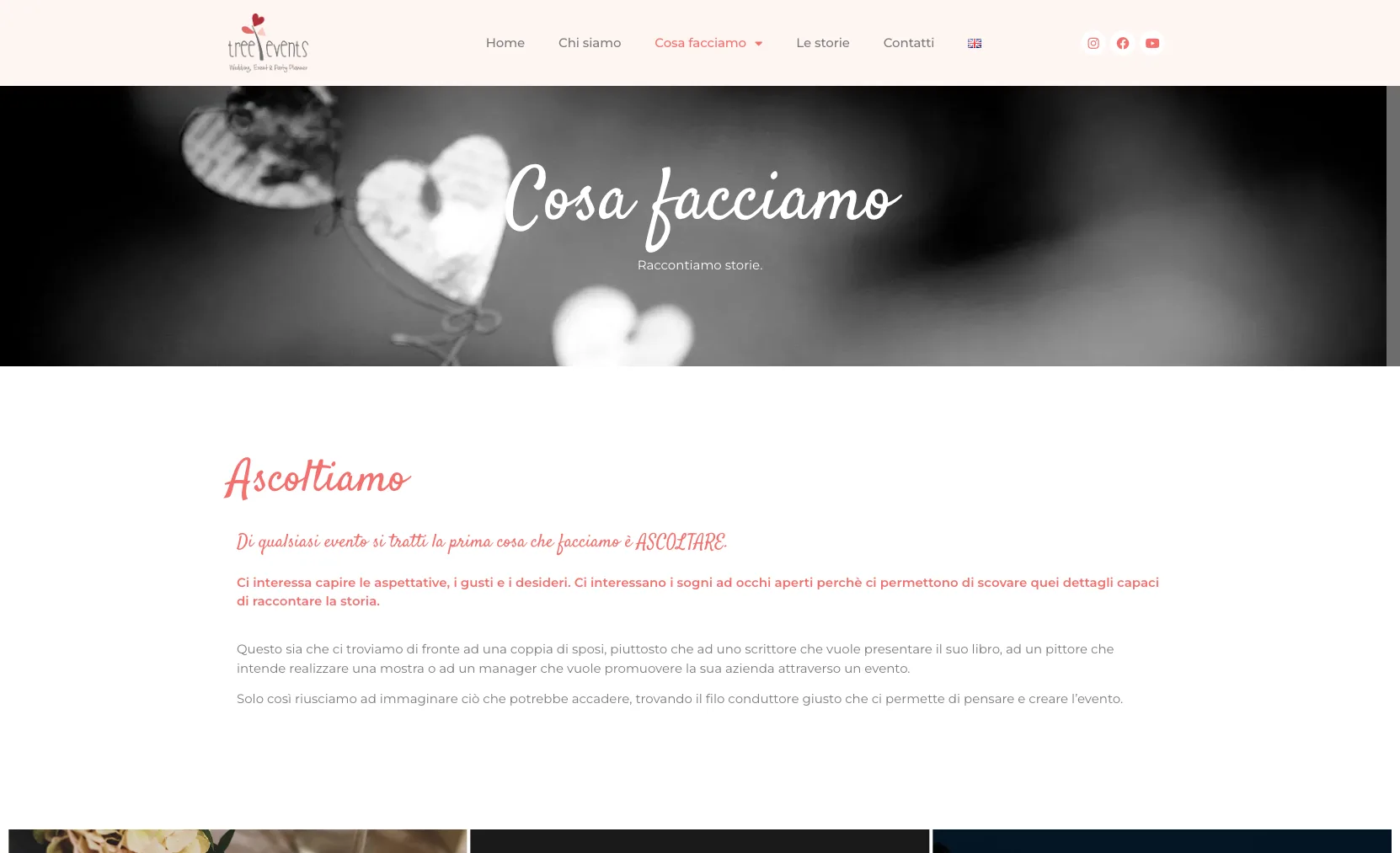 Tree Events – pagina del sito